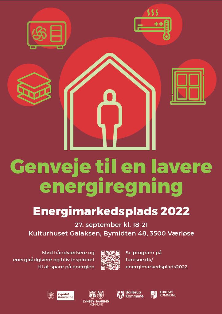 Energimarkedsplads 2022. 27 september kl. 18-21. Kulturhuset Galaksen, Bymidten 48, 3500 Værløse