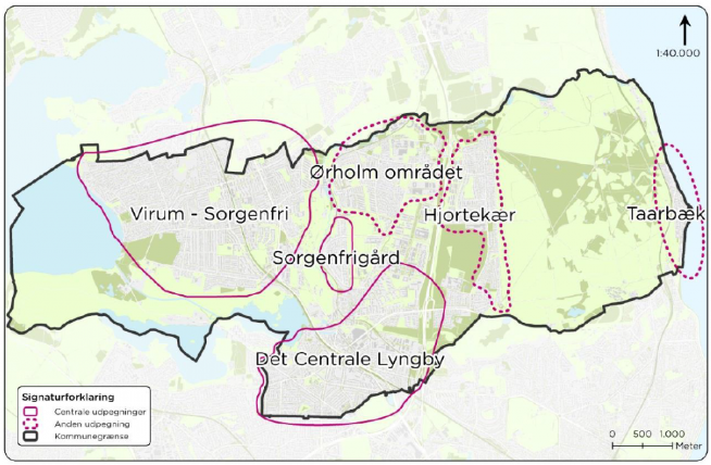 Oversigt over fokusområder for klimatilpasningen i Lyngby-Taarbæk Kommune (Klimatilpasningsplan, maj 2014)
