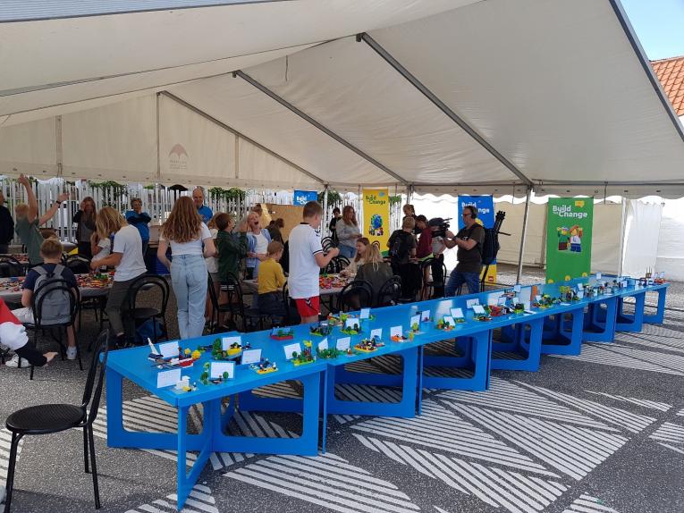 Til klimafestival i Middelfart blev der også bygget LEGO
